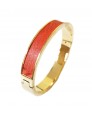 Bracelet fin en acier inoxydable - orange vitaminé doré