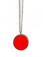 Collier - argenté rouge