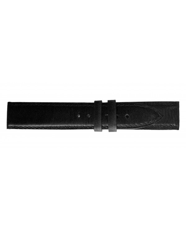 Nouveau ! Bracelet de montre Noir - boucle argentée