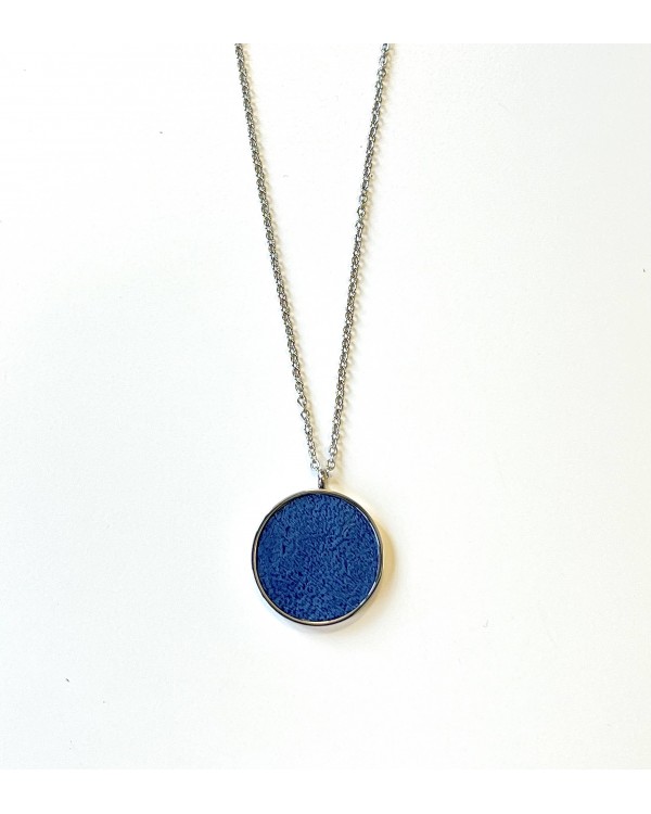Collier - argenté bleu roi