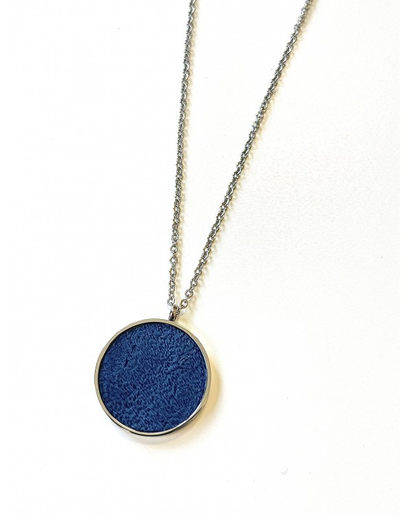Collier - argenté bleu roi