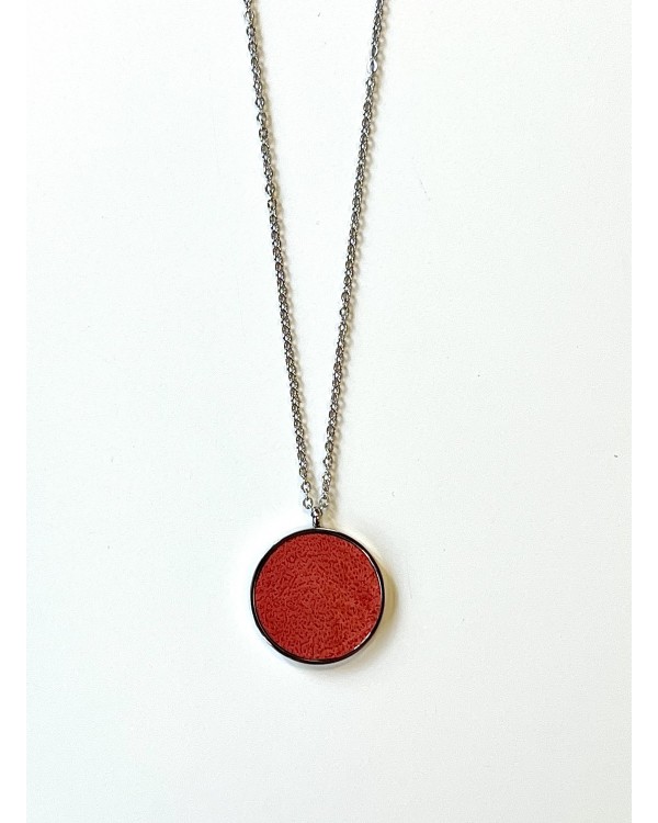 Collier - argenté fuchsia