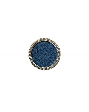 Puces d'oreilles rondes - argenté bleu roi