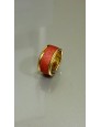 Bague en laiton doré - couleur rose