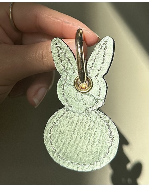 Porte-clé lapin - pistache