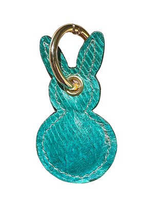 Porte-clé lapin - turquoise