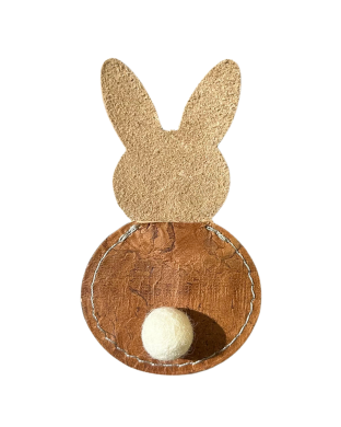 Lapin caramel – Décoration de table artisanale