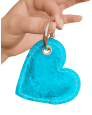Porte-clés cœur - turquoise