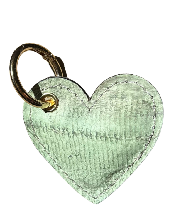 Porte-clés coeur - pistache