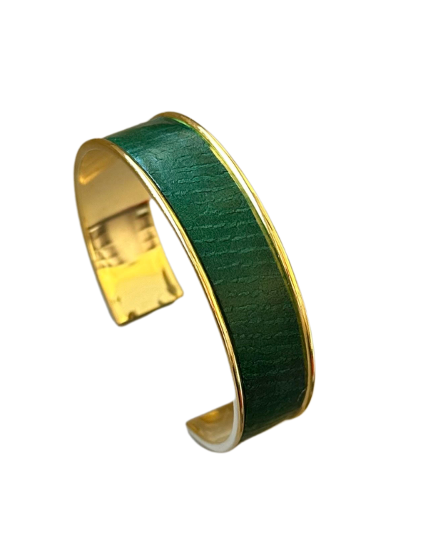 Manchette dorée - vert sapin