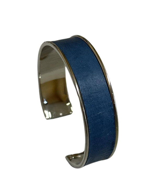 Manchette argentée - bleu roi