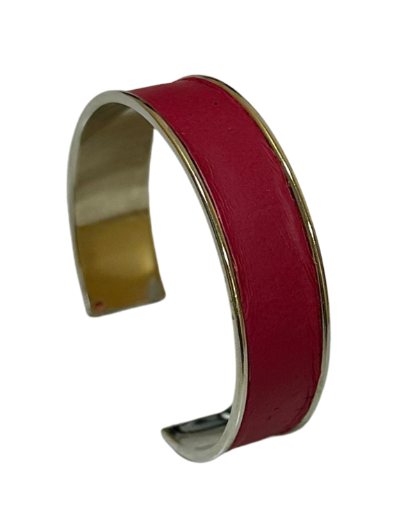 Manchette argentée - fuchsia