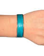 Manchette argentée - turquoise