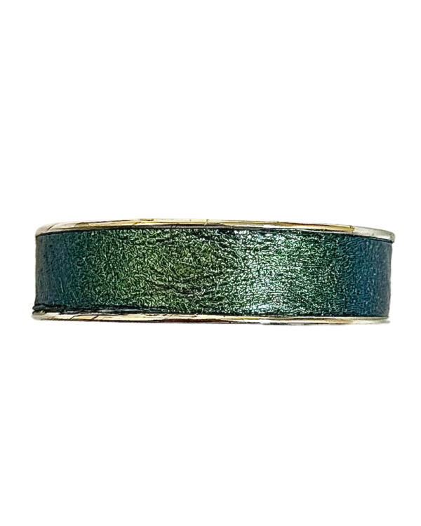 Manchette argentée - vert irisé