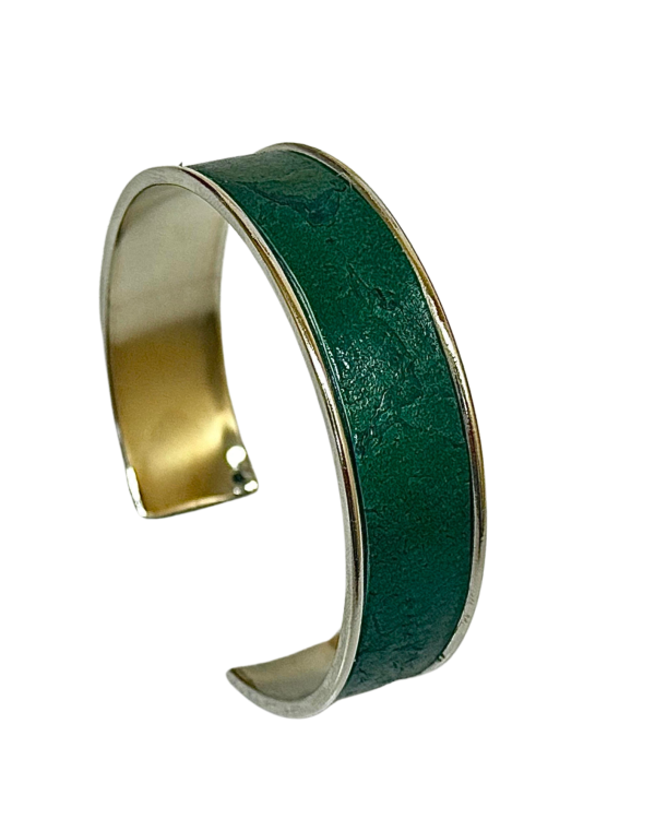 Manchette argentée - vert sapin