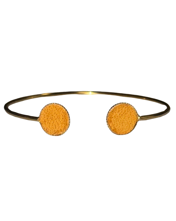 Bracelet bi-ronds - miel