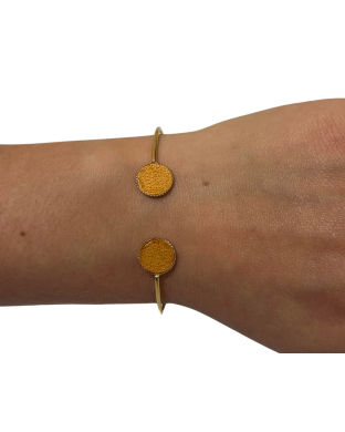 Bracelet bi-ronds - miel