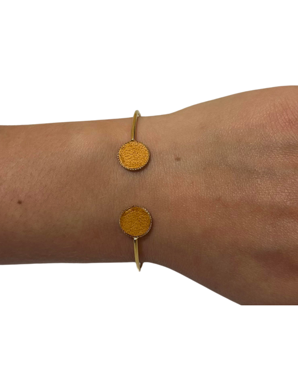 Bracelet bi-ronds - miel
