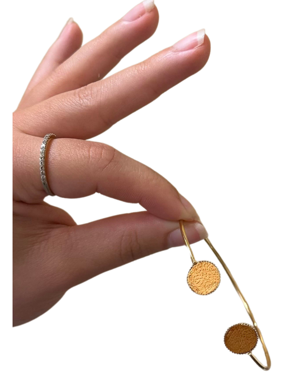 Bracelet bi-ronds - miel