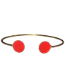 Bracelet bi-ronds - rouge
