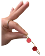 Bracelet bi-ronds - rouge
