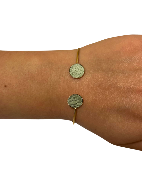 Bracelet bi-ronds - pistache