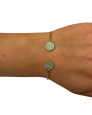 Bracelet bi-ronds - pistache