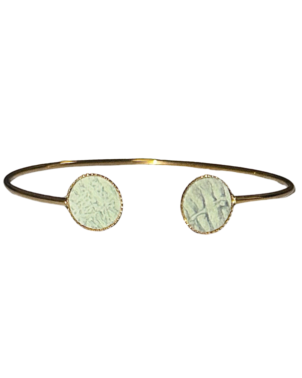 Bracelet bi-ronds - pistache