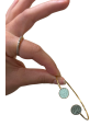 Bracelet bi-ronds - pistache
