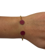 Bracelet bi-ronds - fuchsia