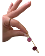 Bracelet bi-ronds - fuchsia