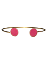 Bracelet bi-ronds - fuchsia