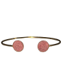 Bracelet bi-ronds - rose bois