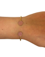 Bracelet bi-ronds - rose bois