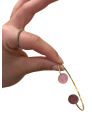 Bracelet bi-ronds - rose bois