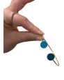 Bracelet bi-ronds - turquoise
