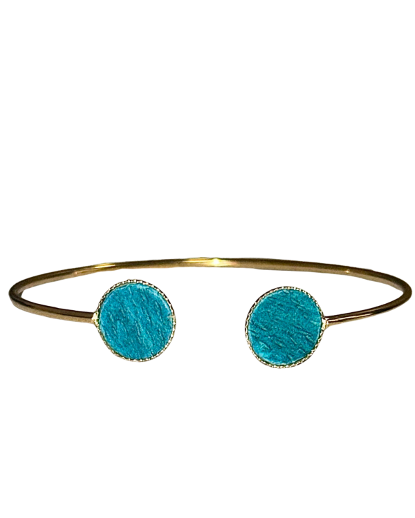 Bracelet bi-ronds - turquoise