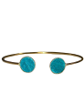 Bracelet bi-ronds - turquoise