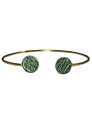 Bracelet bi-ronds - vert irisé