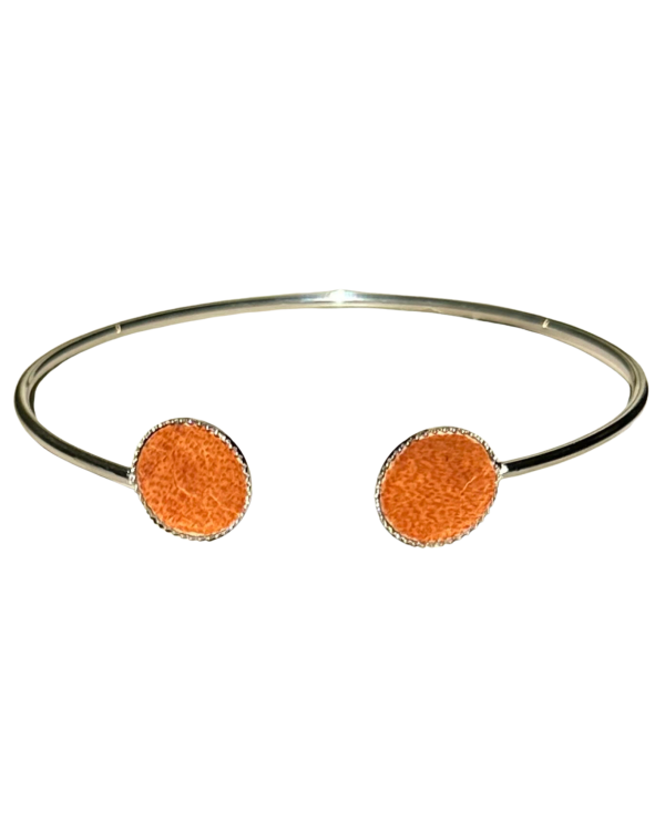 Bracelet bi-ronds - caramel