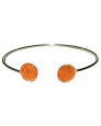 Bracelet bi-ronds - caramel