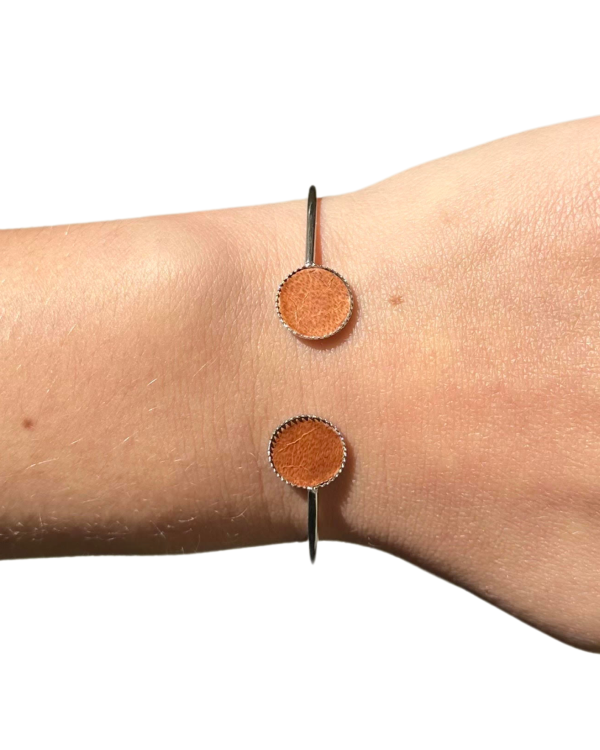 Bracelet bi-ronds - caramel