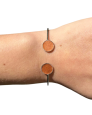 Bracelet bi-ronds - caramel