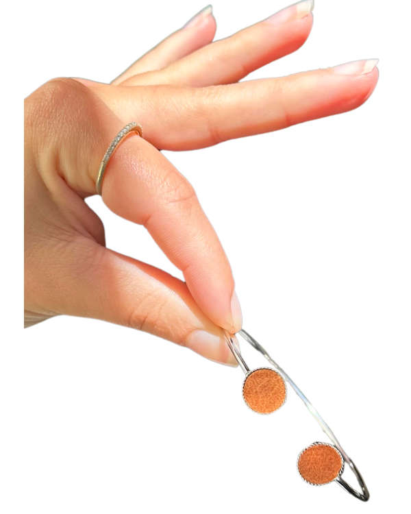 Bracelet bi-ronds - caramel