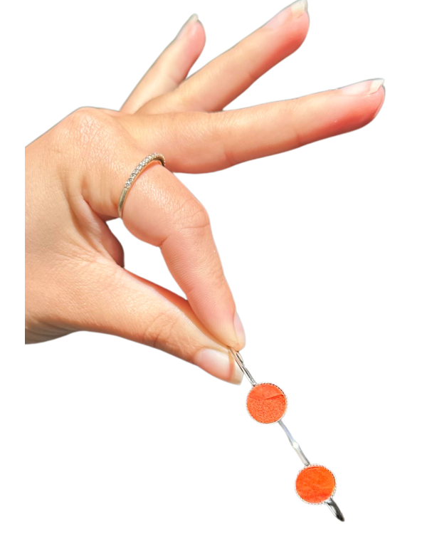 Bracelet bi-ronds - orange