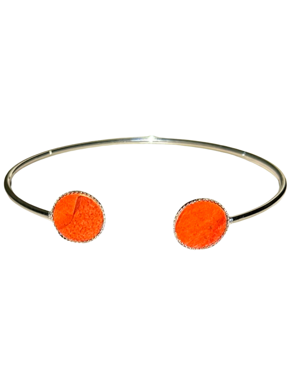 Bracelet bi-ronds - orange