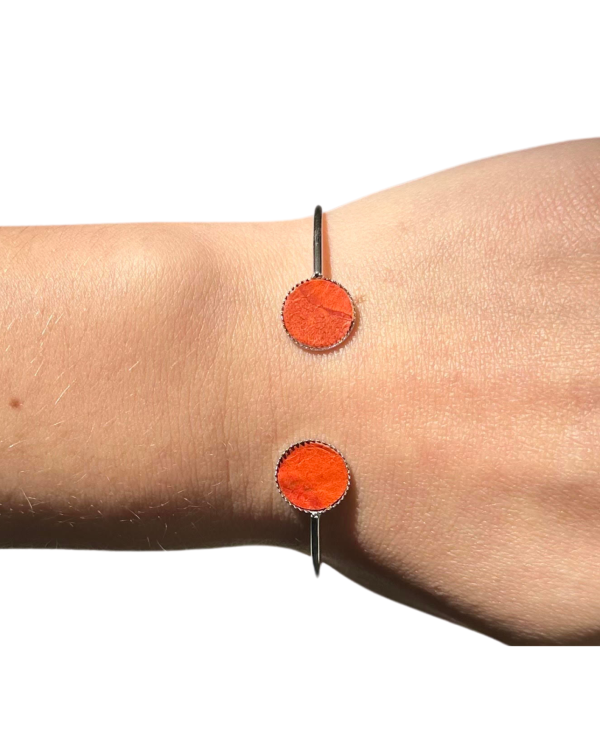 Bracelet bi-ronds - orange