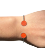 Bracelet bi-ronds - orange