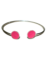 Bracelet bi-ronds - fuchsia