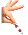 Bracelet bi-ronds - fuchsia